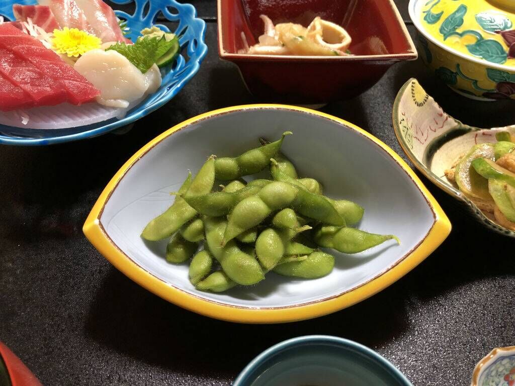 湯田川温泉 理太夫旅館 | 鶴岡の特産品「だだちゃ豆」が弾けるような美しさ